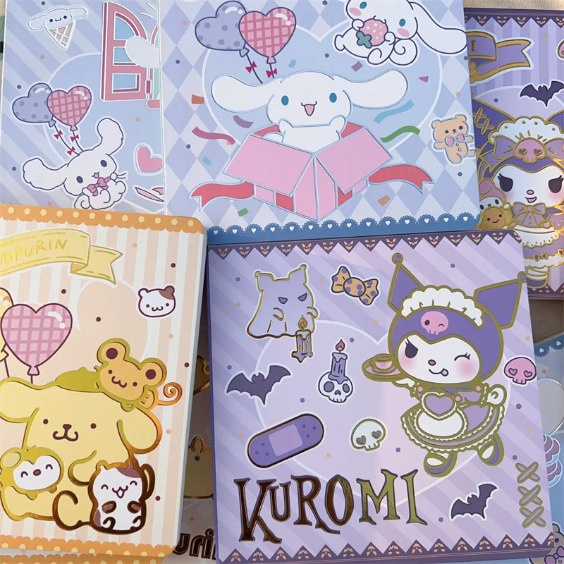 Мультяшный Милый Квадратный блокнот Sanrio в стиле досуга, Студенческий квадратный Блокнот Kuromi, Мультяшный Блокнот, Классифицированный оптом