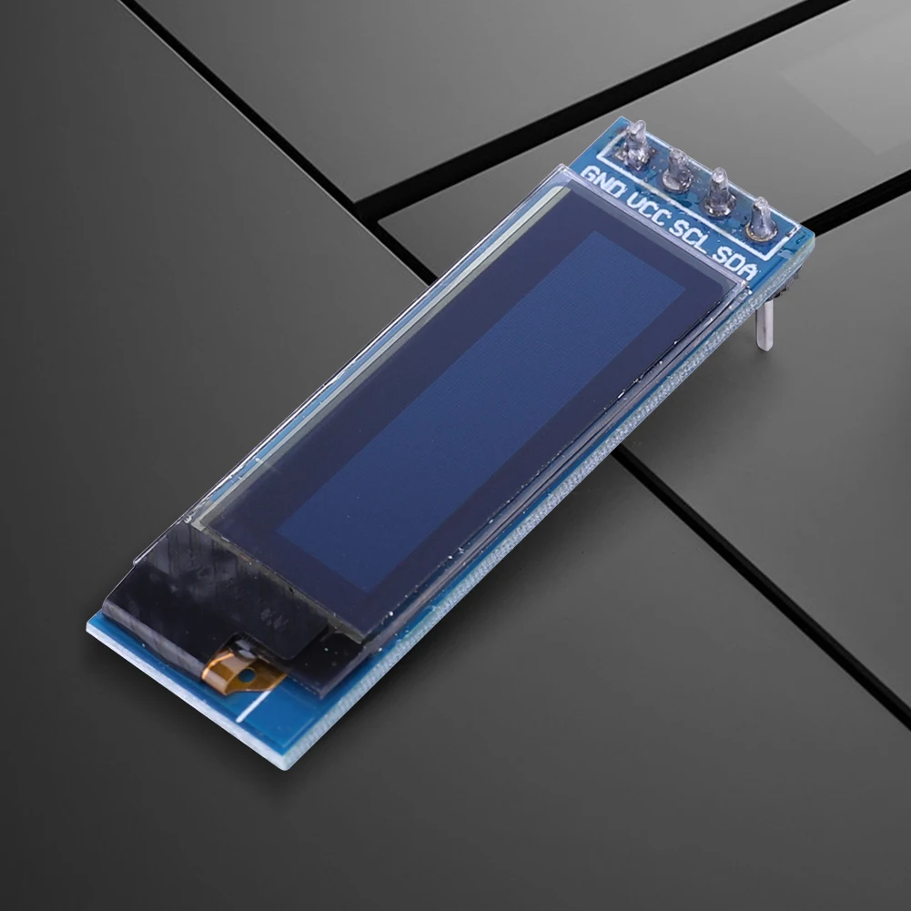 0,91-дюймовый OLED-модуль SSD1306 128x32 OLED-ЖК-дисплей, совместимый с компактным размером 3,3 В-5 В