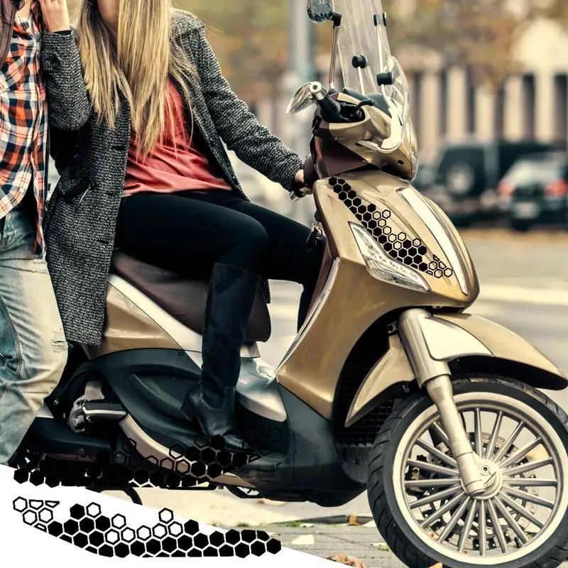 Наклейка на мотоцикл с подсветкой, самоклеящаяся наклейка на мотоцикл в виде сот, 2шт автомобильных наклеек в виде сот для семьи, друзей и автомобиля