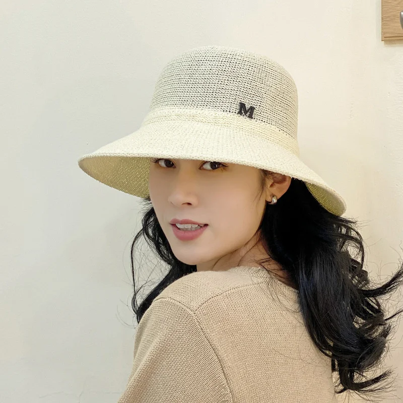 Горшок шляпа женская корейская версия открытый солнцезащитный козырек Панама спортивная летняя новая солнцезащитная шляпа маленькая ароматная милая шляпа