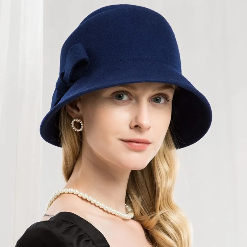 Женская осенняя шапка EE 5078, новая весенне-осенняя шерстяная шапка, британский винтажный элегантный зимний цилиндр для взрослых