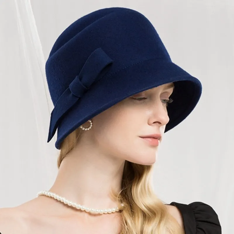 Женская осенняя шапка EE 5078, новая весенне-осенняя шерстяная шапка, британский винтажный элегантный зимний цилиндр для взрослых