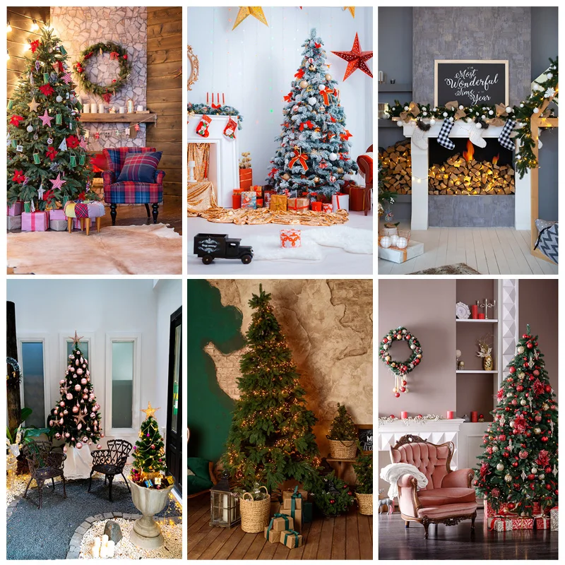 Рождественские фоны для фотосъемки SHUOZHIKE, подарок на елку, Детский фон для фотосессии в студии, реквизит для фотосессии 21520YDH-04