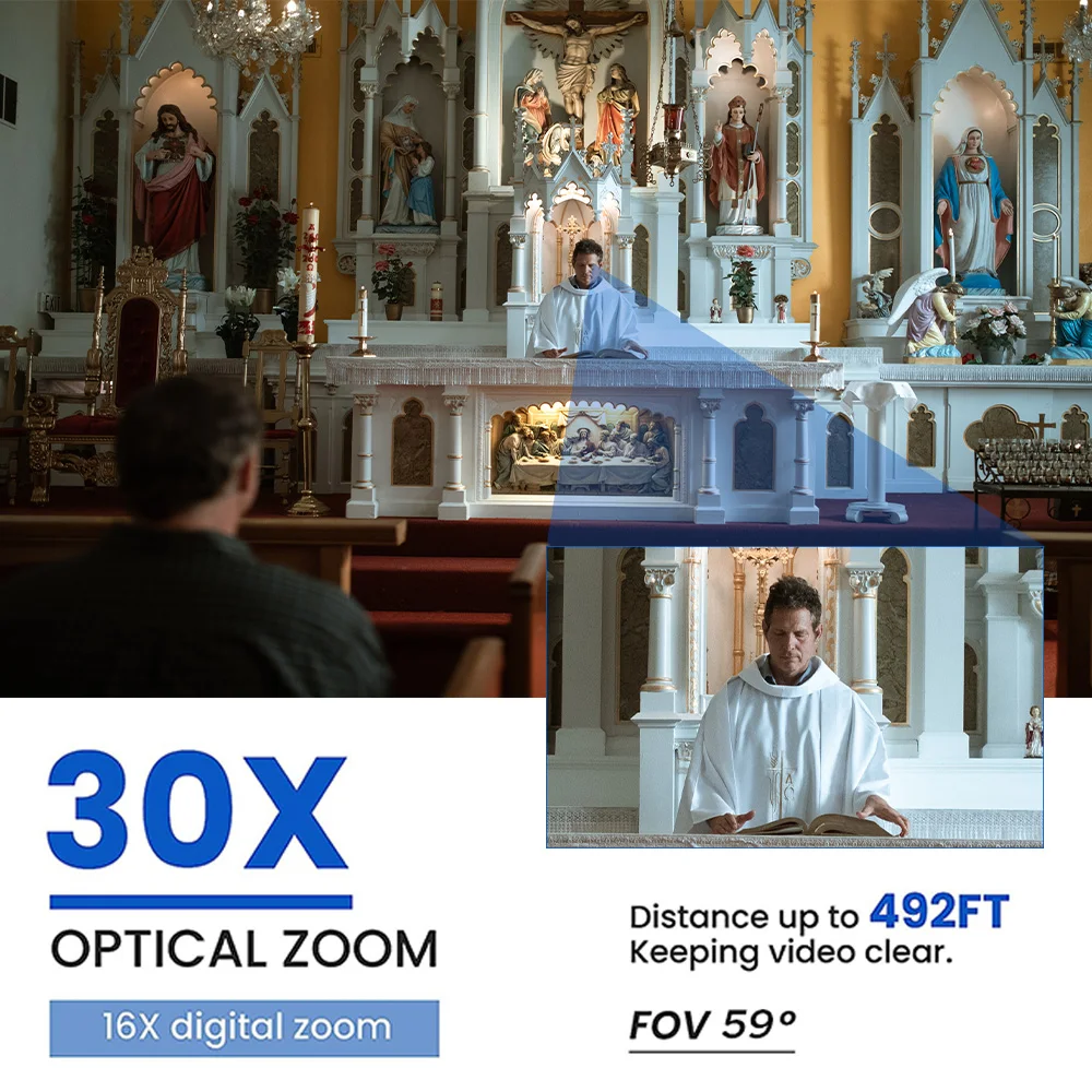 Видеоконференция 4K60fps NDI PTZ-камера С 30-кратным Оптическим Зумом SDI HDMI USB LAN Ai С Автоматическим Отслеживанием PTZ-Камеры Для Церкви В Прямом Эфире