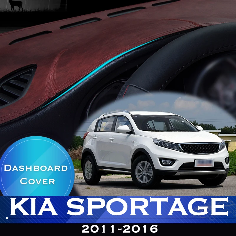 Для KIA Sportage 2011-2016 SL R Приборная Панель Автомобиля Avoid Light Pad Приборная Платформа Крышка Стола Кожаный Противоскользящий Коврик для Приборной панели 2015