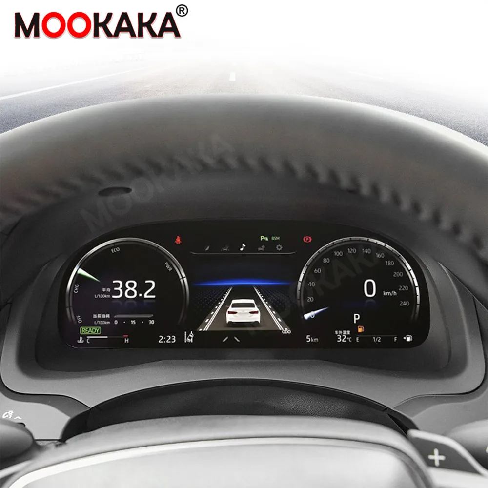 Автомобильный ЖК-плеер для приборной панели Toyota Camry 2017-2018 восьмого поколения, ЖК-панель приборов, модифицированный и модернизированный цифровой кластер