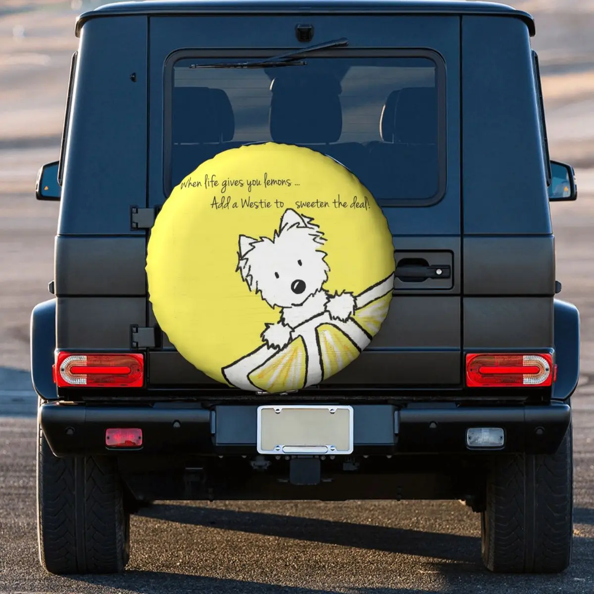 Life Lemons Чехол для Запасного Колеса Westie Dog для Honda CRV West Highland White Terrier Внедорожник Защита Колес Автомобиля 14 