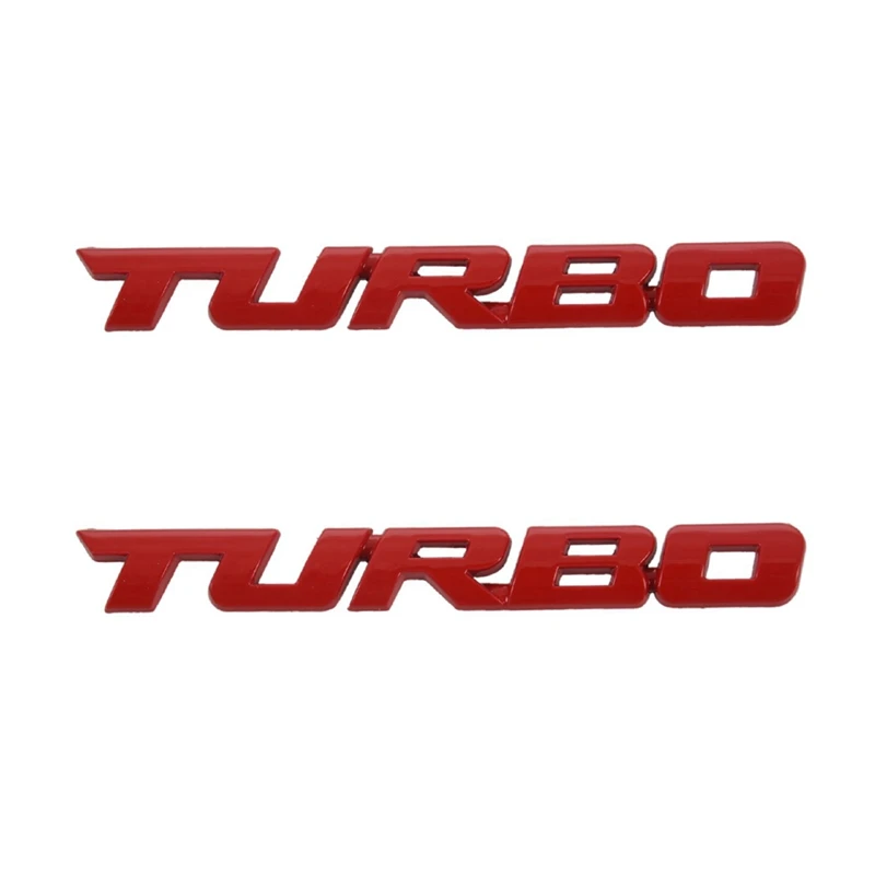 2X ТУРБО универсальный автомобильный мотоцикл Авто 3D металлическая эмблема значок наклейка Наклейка, красный