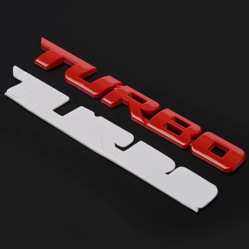 2X ТУРБО универсальный автомобильный мотоцикл Авто 3D металлическая эмблема значок наклейка Наклейка, красный