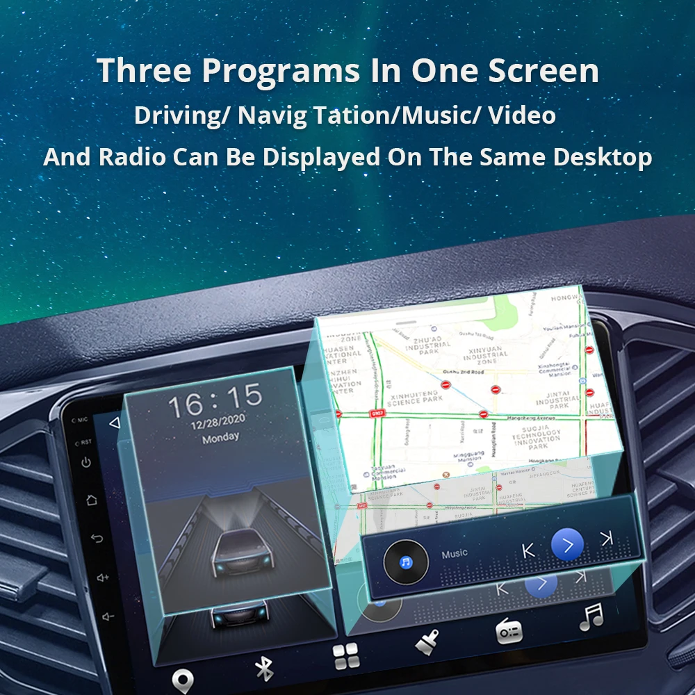 2DIN Android 10,0 Автомагнитола Для Ford Focus2 2004-2011 Автомобильный Мультимедийный Плеер GPS Навигация Авторадио Стереоприемник DSP IGO