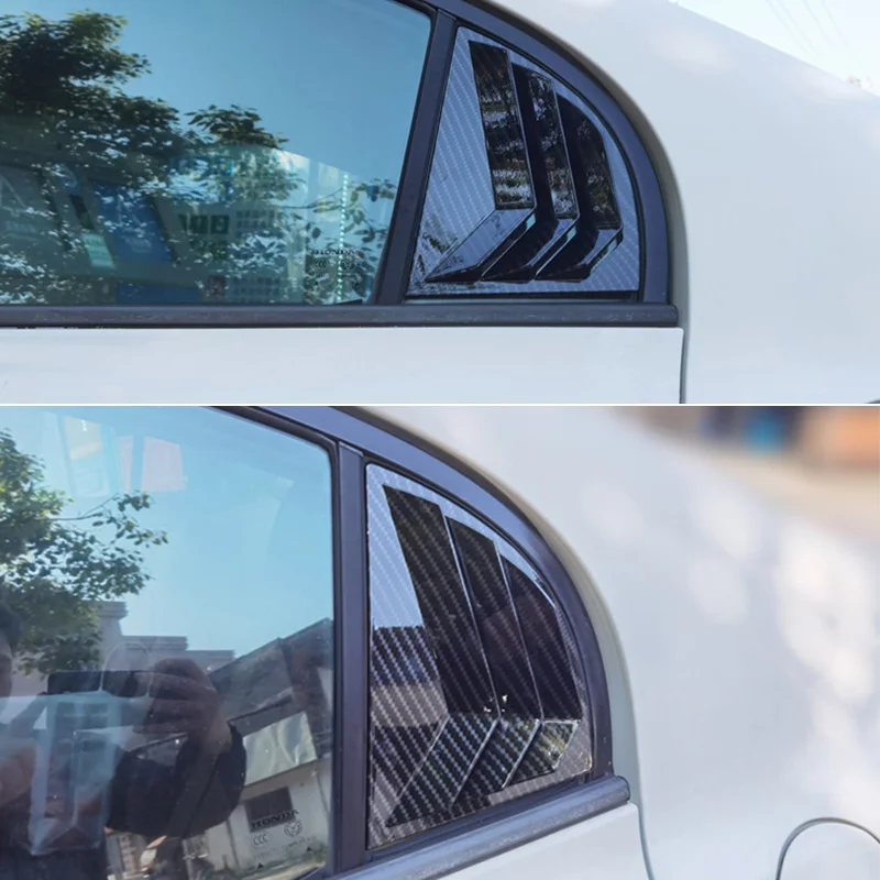 1 Пара карбоновых накладок на вентиляционное отверстие заднего бокового окна, накладка жалюзи из АБС-пластика, подходит для Honda Civic 2006 2007 2008 2009 2010 2011