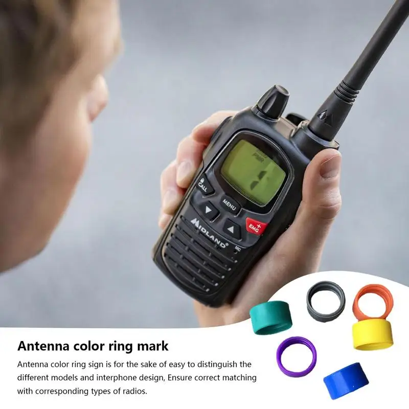 P8668 Цветное Кольцо Антенны Рации Для Портативного Радио Красочные Идентификационные Полосы Отличают Аксессуары Для Портативной Рации Walkie Talkie