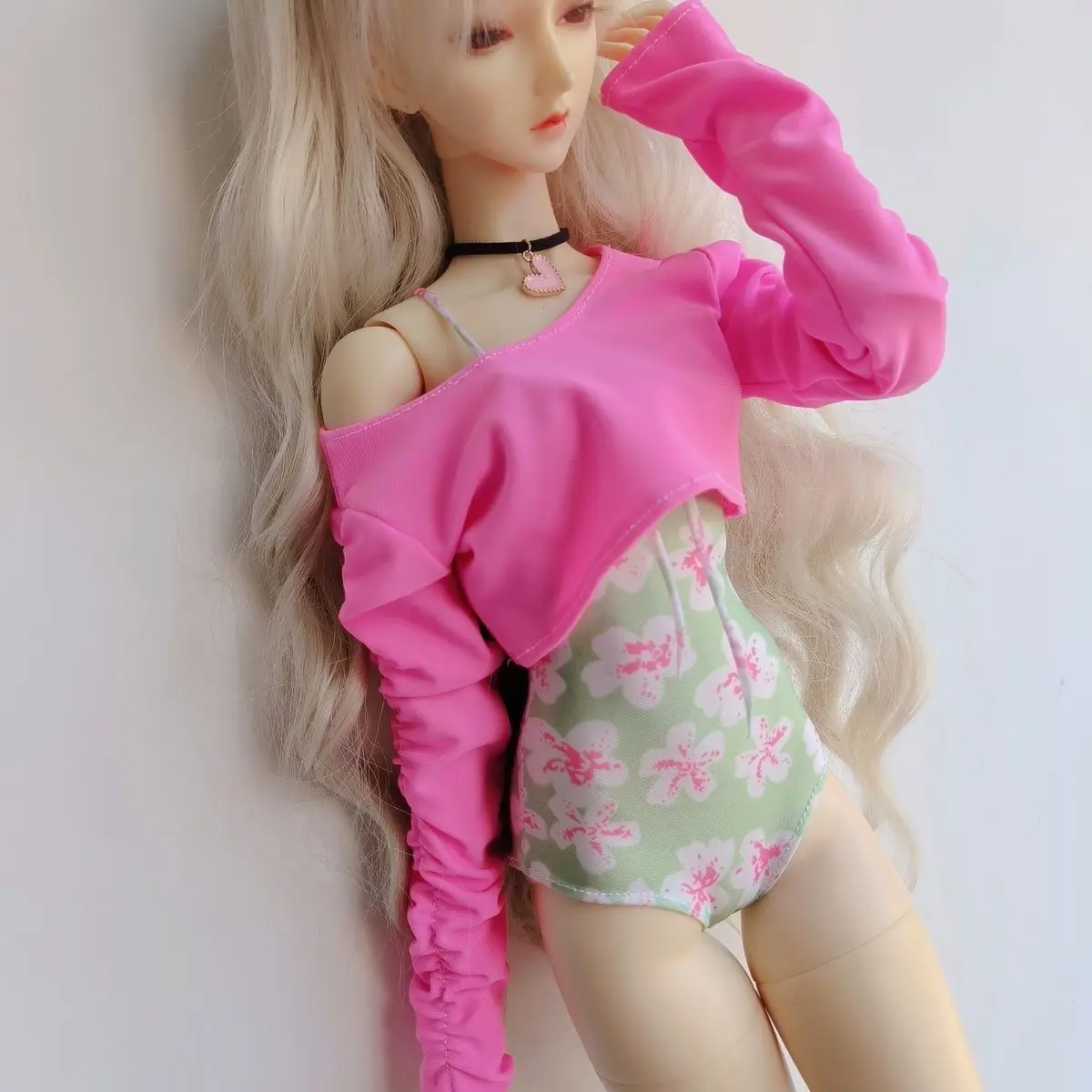Одежда новая 60 см куклы для 1/3 BJD куклы девушка игрушки один кусок одежды цветочный открытой спиной купальник куртка костюм платье вверх аксессуары