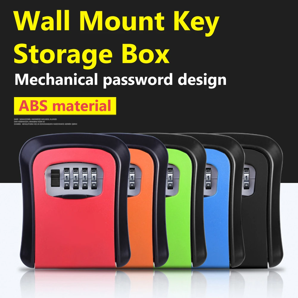 Настенный Органайзер для хранения ключей, секретный ящик для ключей, 4-значная комбинация паролей, кодовый замок без ключа, АБС-пластик, сейф для ключей от дома