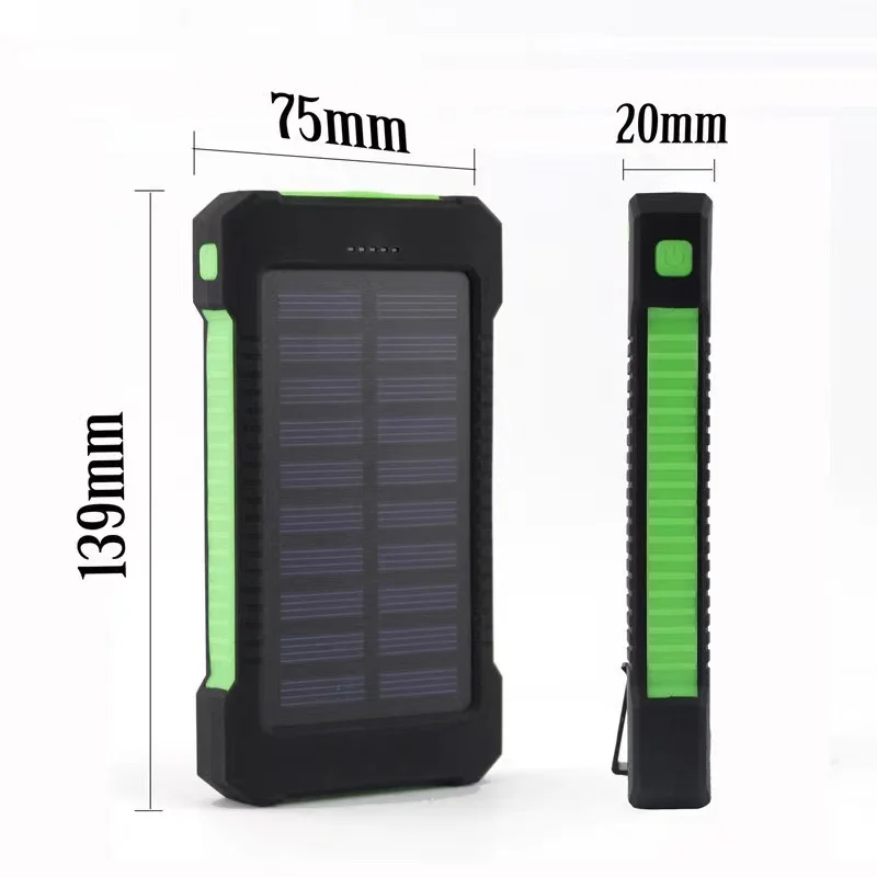 100% оригинальный водонепроницаемый аккумулятор для зарядки от солнечной энергии, аварийное зарядное устройство, внешний аккумулятор высшего качества, 200000 мАч