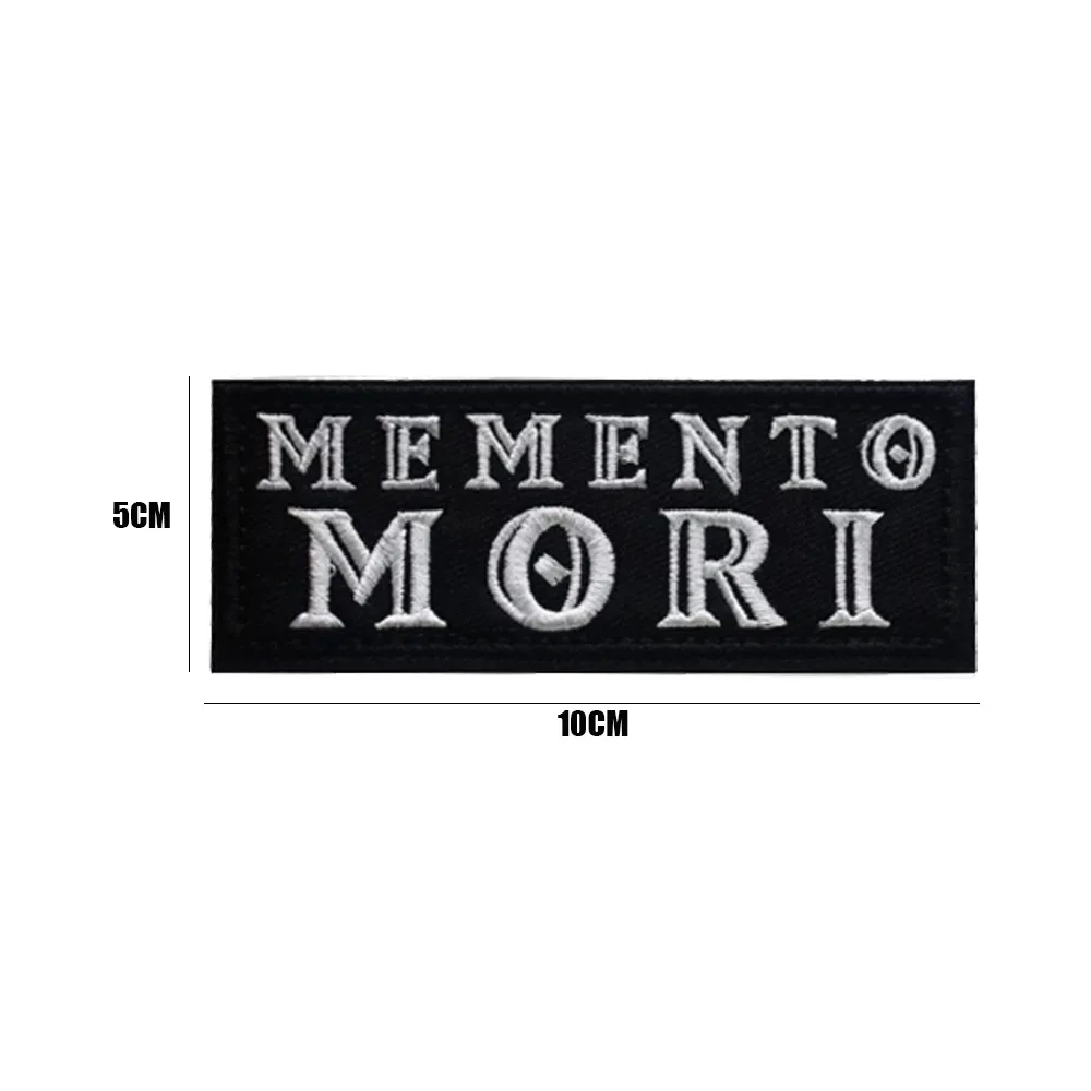 Предупреждение Memento Mori, Вышитая нашивка, Тактическая эмблема, нарукавная повязка с черепом, аппликация в виде черепа и костей, Мемориальный тактический значок, нарукавная повязка