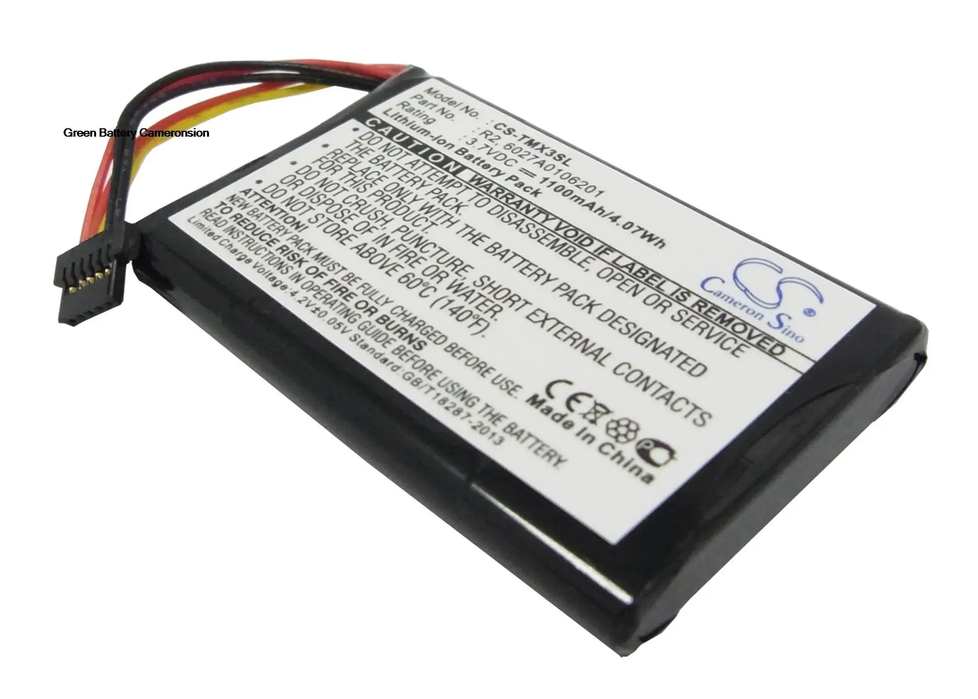 Аккумуляторная батарея CameronSino 1100mAh GPS, навигатор Литий-ионный для маршрутов TomTom XXL IQ, 4EP0.001.02, 1EP0.029.01, 5EP0.029.01, 6027A0106201