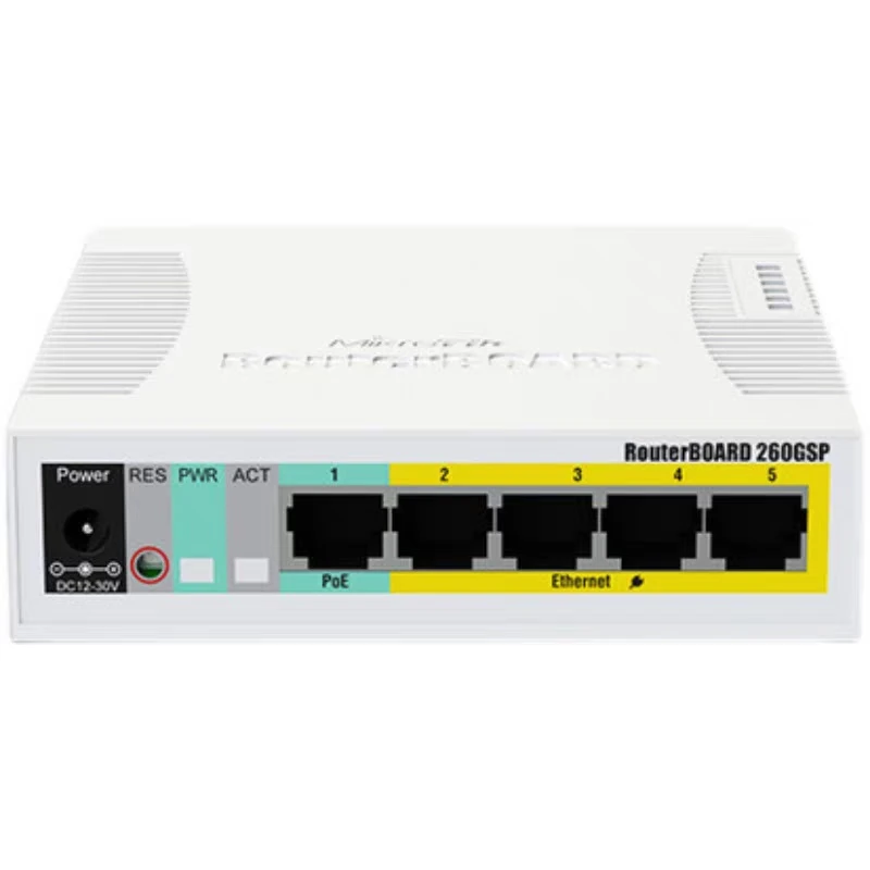 Для MikroTik CSS106-1G-4P-1S RB260GSP 24V Гигабитный Коммутатор управления сетью PoE с 5 Электрическими Портами и 1 Оптическим портом SFP