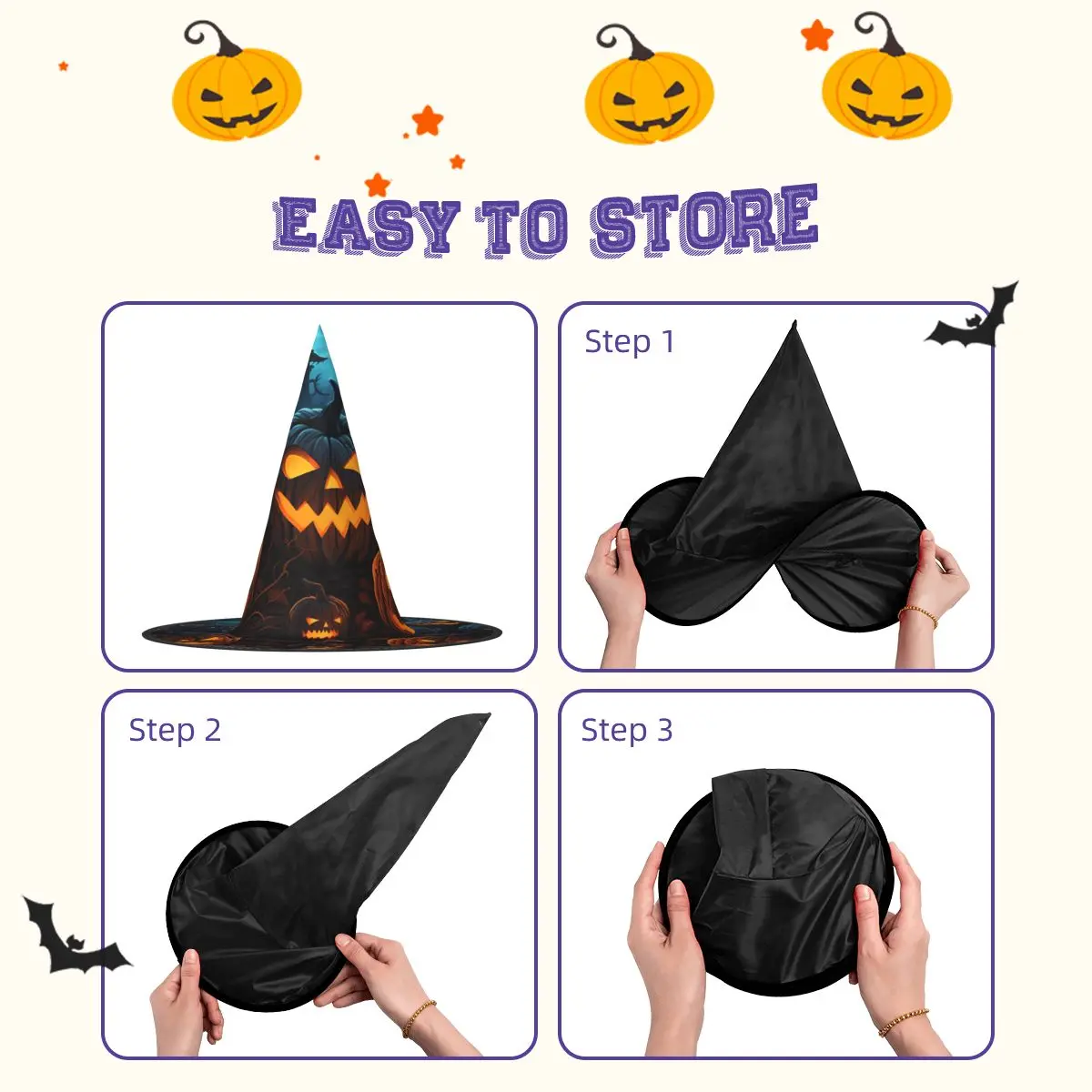 Интересное украшение в виде тыквы, шляпа ведьмы, шляпа ведьмы на Хэллоуин Для детей, принадлежности для декора вечеринок, Украшение для подвешивания на дереве.